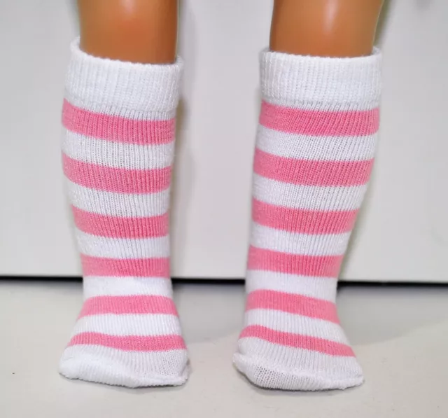 18" Doll Clothes Pink Stripped Sock Fits American Girl Dolls Our Generation Doll 3