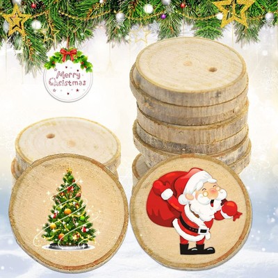 NUOBESTY 50 PZ Dischi in Legno Naturale 4.5 cm Fette Legno Tronco Dischetti di Legno Grezzo Rotondo Decorazioni per Natale Feste Matrimonio Segnaposto Forniture 