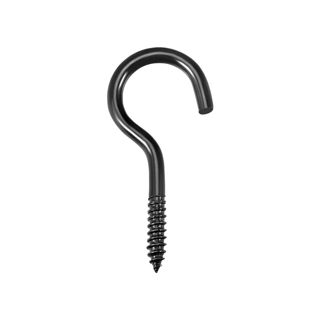 1.3" Screw Eye Hooks Self Tapping Screws Screw-in Hanger Ring Hooks Black 30pcs