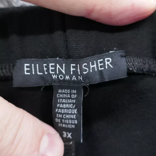 EILEEN FISHER WOMENS System Stretch Ponte Knit Pants 3X Black Slim Leg ...