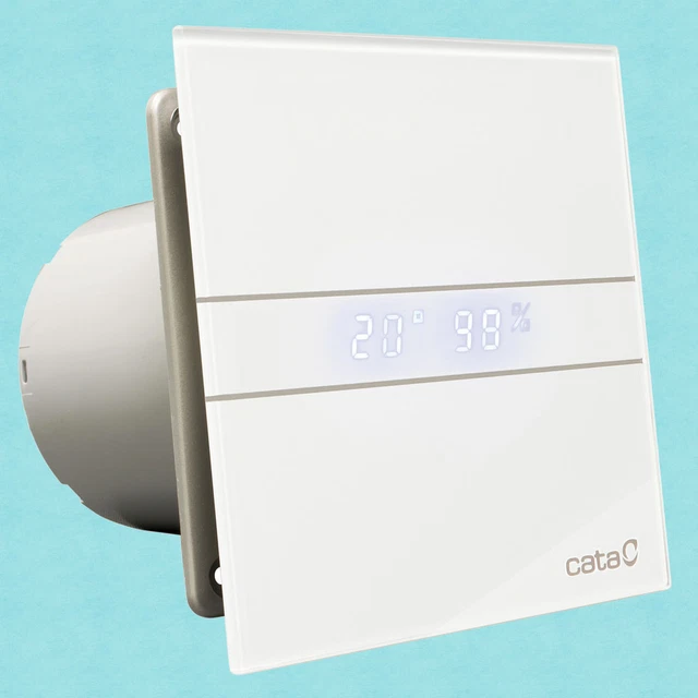 CATA E150GTH WHITE Glass Vent Extraction Fan 150mm With Humidistat £81.