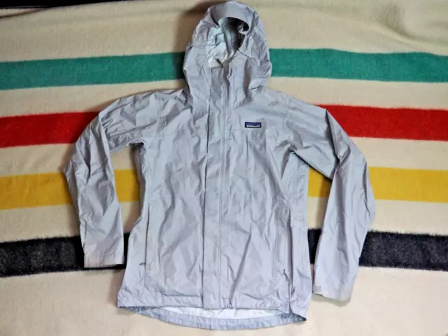 PATAGONIA H2no Torrentshell Gray Outdoor Hiking Shell Rain Jacket Coat Womens S