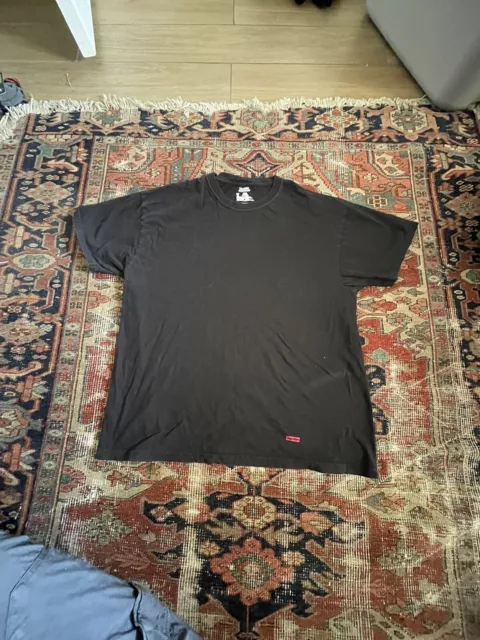 Supreme Blank Black Tee T-shirt mens size Large