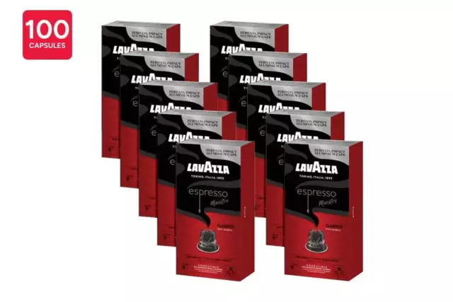 Lavazza Espresso Classico Nespresso Compatible Coffee Capsules (10 x 10 Pack,