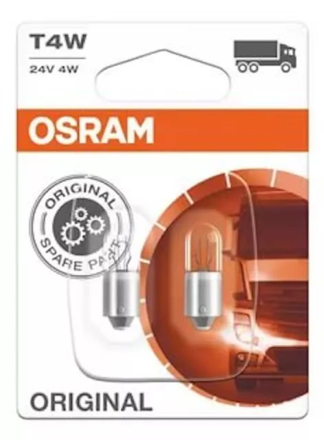 2x OSRAM GLÜHBIRNEN T4W 24V 4W BA9s INNENRAUMBELEUCHTUNG RÜCKLICHT 3930-02B