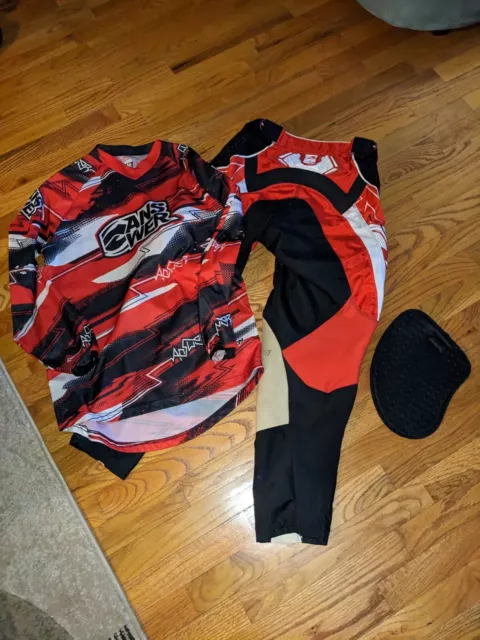 James Stewart Collection Racing Motocross Pants fox yamaha with pads & shirt