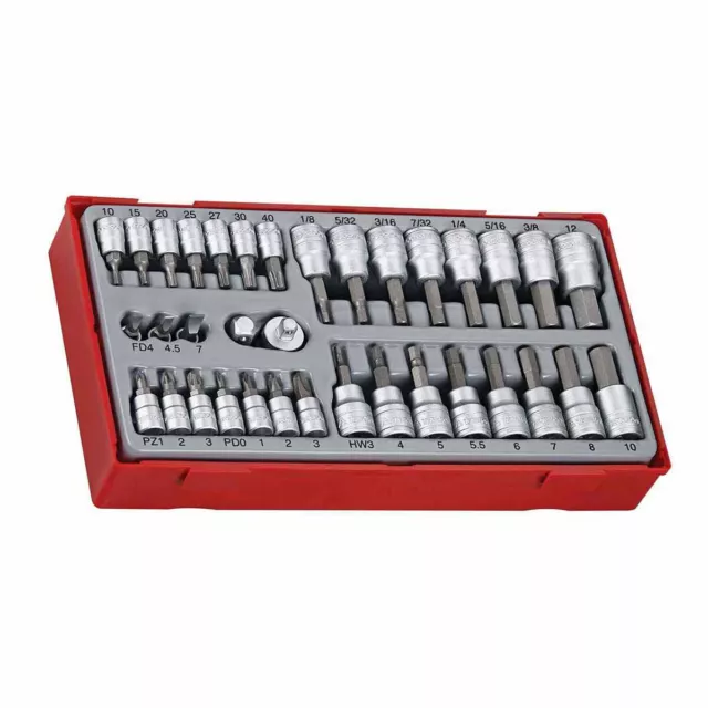 Teng Tools TTBS35 1/4" & 3/8" Bit Socket Set TT1 (35 Pieces)