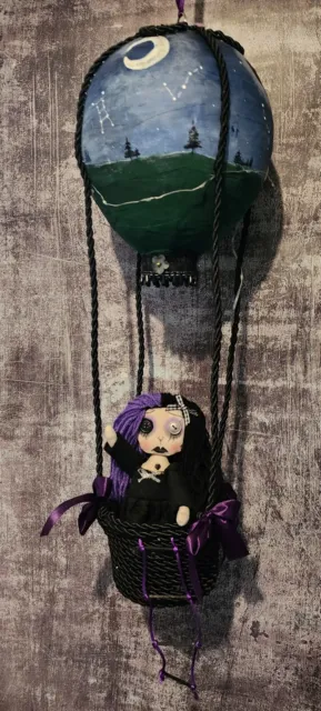 Gothic Rag Doll With Hot Airballoon