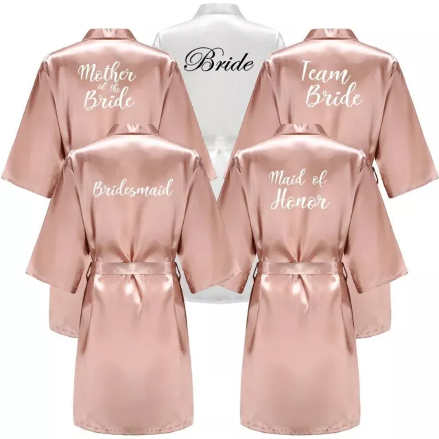 Personalized Robe Wedding Bride Bridesmaid Party Dressing Gown Bridal Sleepwear