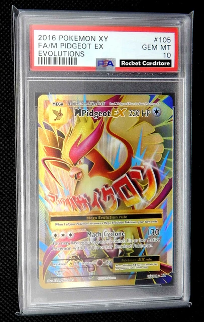 Pokemon M Mega Pidgeot EX Full Art Tauboss 105/108 Evolutions PSA 10 Gem Mint