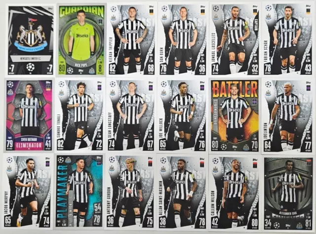 Match Attax 2023/2024 - Newcastle United Champions League New Card 23/24 Season