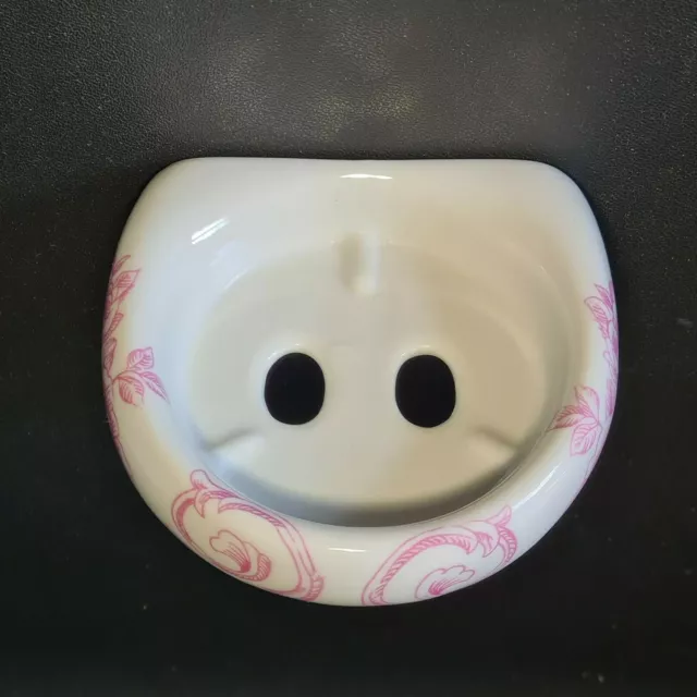 🔅 ancien porte brosse à dents mural en porcelaine de Paris à décor de roses