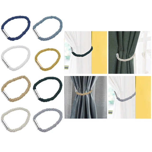 1 paire d'embrasses de rideaux magnétiques boucle pour pinces à vêtements