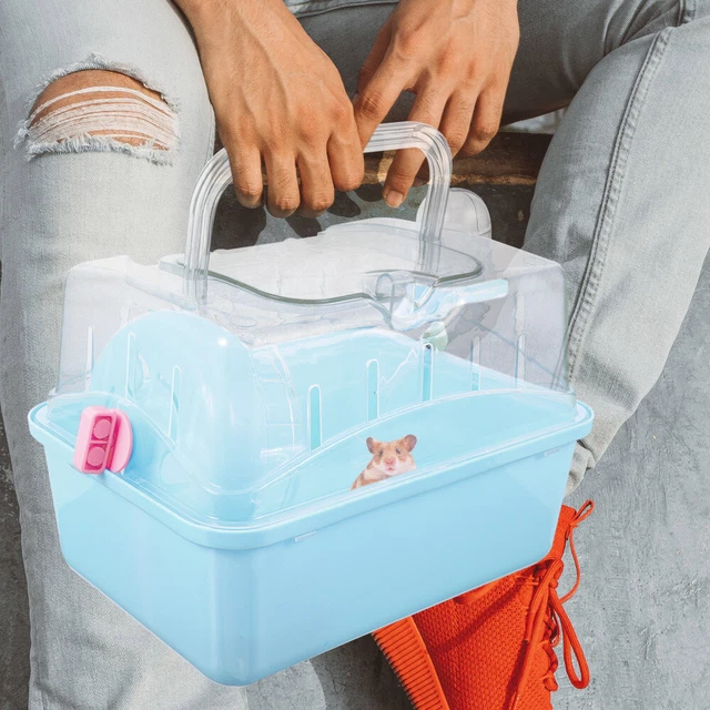 Hamster Takeaway Cage hámster caja de viaje hámster jaula portátil hámster jaula
