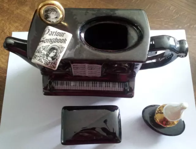 Swineside Teapottery  Handmade Ceramic ENGLISH PARLOUR PIANO Teapot Vintage
