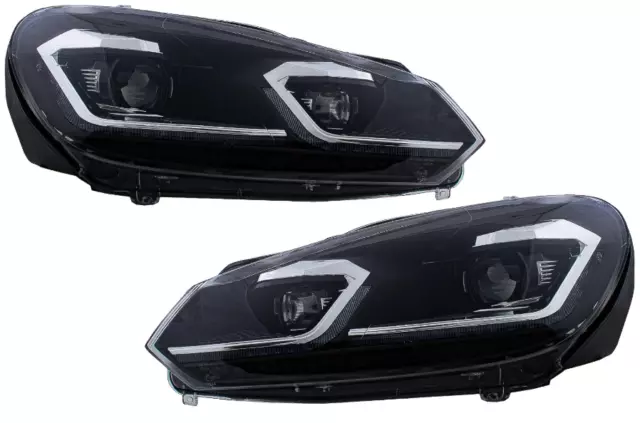 Scheinwerfer DRL LED Tagfahrlicht für VW Golf 6 Bj. 08-13 Schwarz LTI, Golf  6, Golf, VW, Scheinwerfer