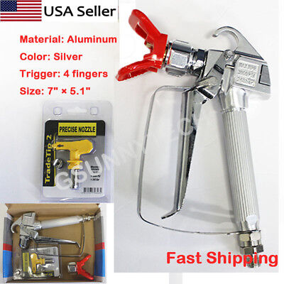 3600PSI Airless Paint Spray Gun w/ Tip&Tip Guard Sprayers US Fast shipping