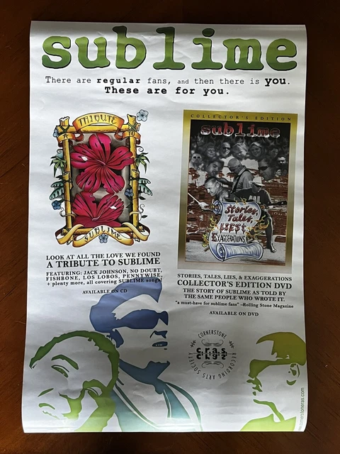Sublime "Stories, Tales, Lies"/ Michael Franti 2-sided PROMO POSTER 12X18 *RARE* Sublime "Stories, Tales, Lies"/ Michael Franti 2-sided PROMO POSTER 12X18 *RARE*