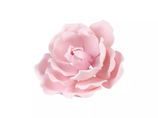 White/Pink Full Bloom Roses Sugar flower wedding birthday cake decoration topper