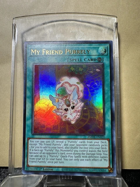 My Friend Purrely Yu-Gi-Oh! Card AMDE-EN020 | Ultra Rare 1st Edition Amazing Defenders