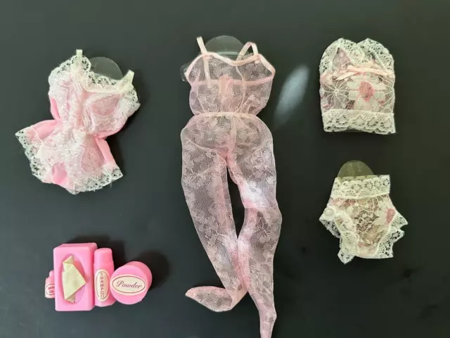 Vintage/Rare For Barbie Doll 3 Sexy Lace Lingerie Sets & 4 Personal Care Items