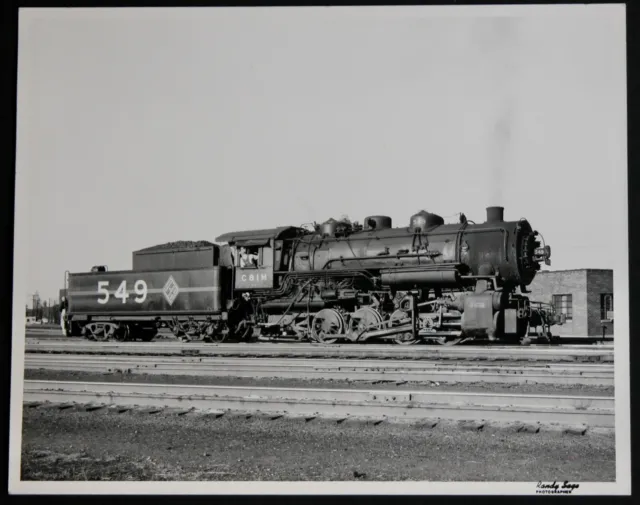 549 Locomotive Chicago & Illinois  8x10 Photograph Vtg 50s C&IM Railway Railroad