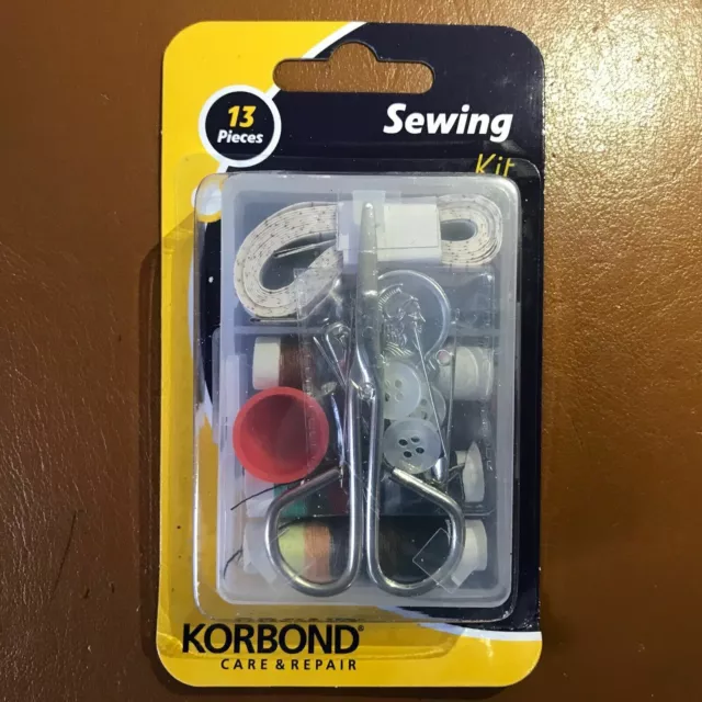 NEW KORBOND 13 Piece Emergency Sewing Kit in Case For Travel Fast Delivery