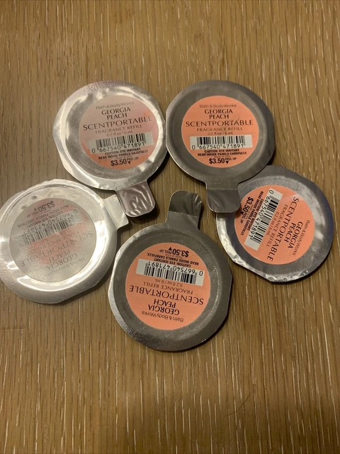 5 Bath Body Works Georgia Peach Scentportable Fragrance Refill Car Air Freshener