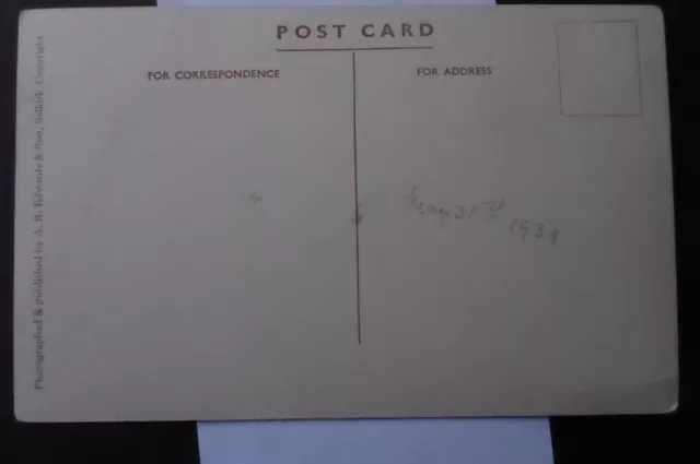 Vintage Postcard,  Melrose Abbey,  Scotland, Unposted 2