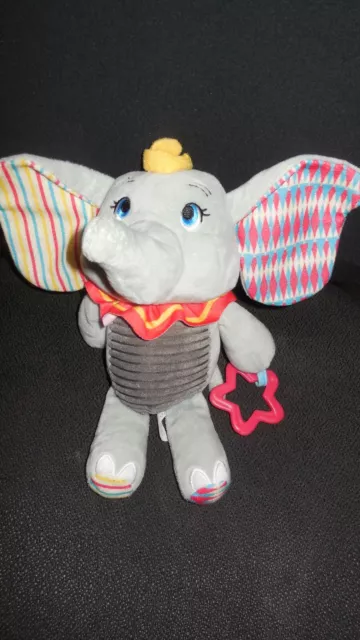 doudou peluche activités Dumbo l'éléphant gris rouge anneau dentition DISNEY
