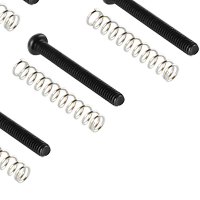 (Black)8 Set Guitar Pickup Screw Spring Iron Double Coil Pickup Frame Mount IDS