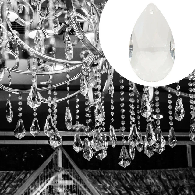 10 Pz Ciondolo Decorativo Cristallo Lampadario Prismi Ciondoli Illuminazione