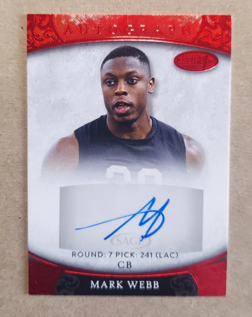2021 Sage Aspire MARK WEBB #ASP-137 Rookie RC Autograph Auto Red Foil Georgia