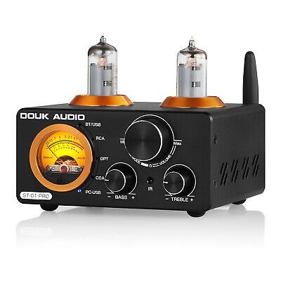 Douk Audio ST-01 PRO Bluetooth 5.0 Tube Amplifier VU Meter USB DAC COAX/OPT Amp