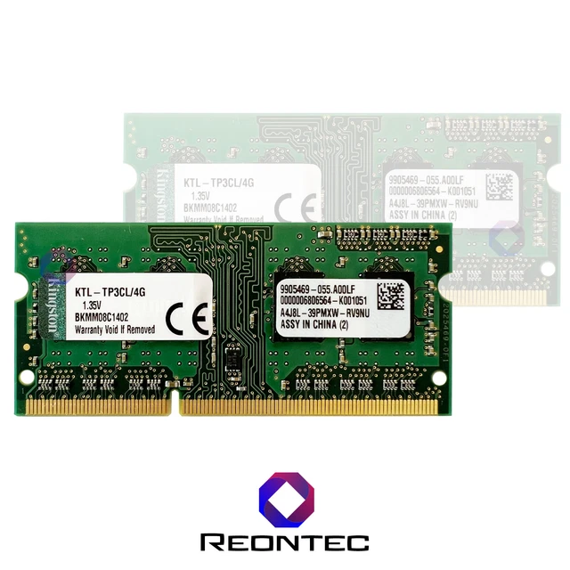 RAM 4 Go Kingston DDR3 PC3-8500 Pour Portable - 1 Module SO-DIMM - Occasion Fonctionnel