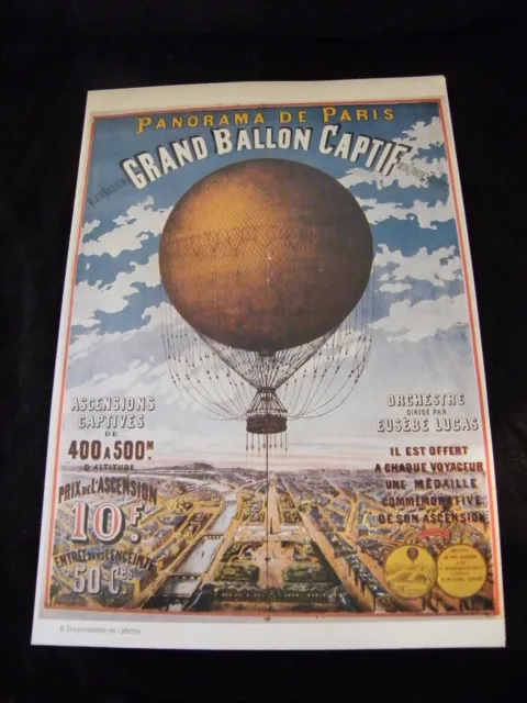 Poster Ball Captive Course Of Tuileries Panorama de Paris Reproduction