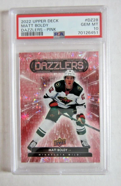 2022-23 Upper Deck Matt Boldy Pink Dazzlers Rookie  PSA 10 GEM MINT