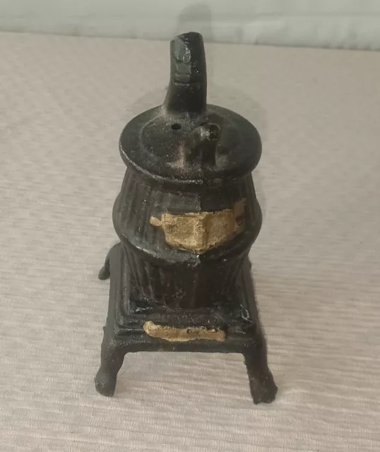 Dollhouse Miniature 1:12 Cast Iron Potbelly Stove Vintage