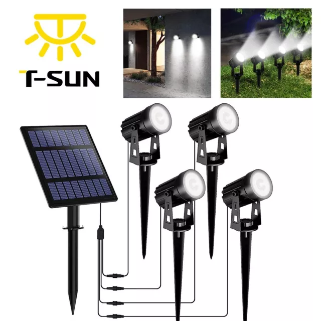 Solar Spot Lights Outdoor 4-in-1 Solar Landscape Lights LED Garden Spotlight