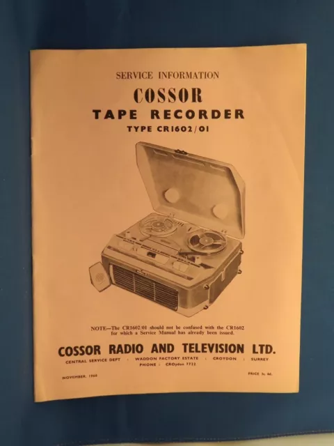 Cossor CR-1602 Tape Recorder