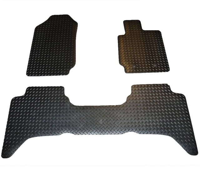 FORD RANGER FULLY Tailored 3 Piece Checker Plate Rubber Mats £54.99