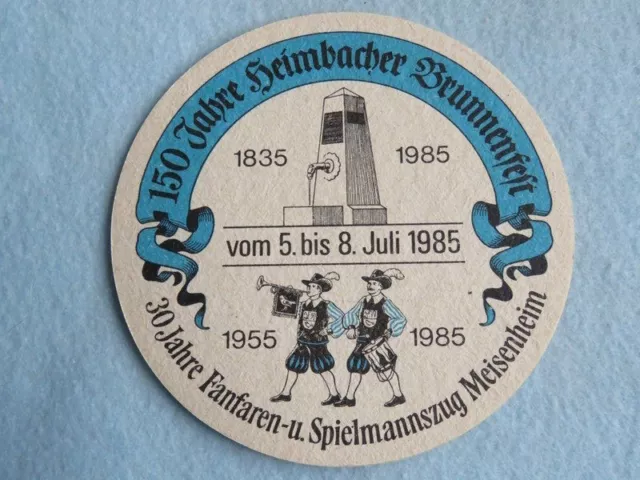 Beer Pub Coaster ~ Konigsbacher Brauerei ~ Koblenz, Germany Brewery ~ 1835-1985