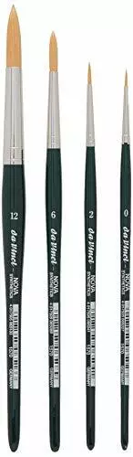 Da Vinci 4219 Series - Set di pennelli sintetici, setole verde/blu/nero, (Q6v)