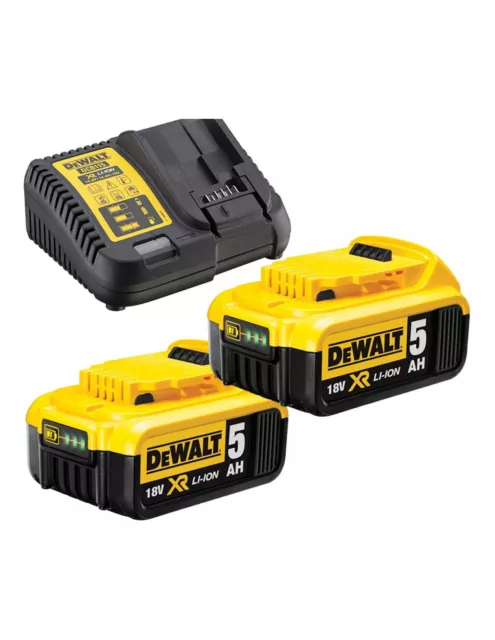 Set 2 Baterias de carril XR LI-ION 5 A.H y Cargador Dewalt DCB115P2-QW