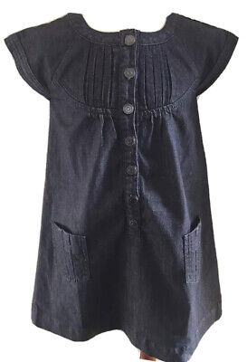 Original BURBERRY robe 140 Denim 10y Jeans Robe Blauschwarz Nouveau N LUXE 