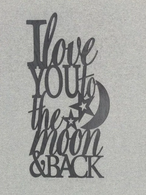 I Love You To The Moon And Back Wood Wall Art Decor Sign