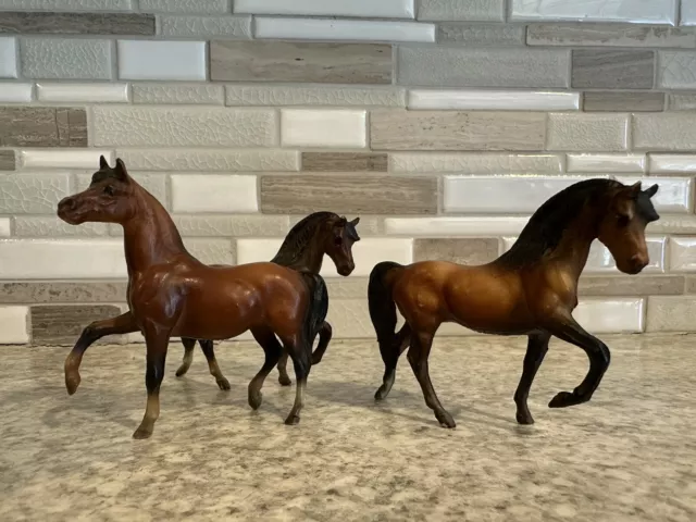 BREYER Stablemates - G1’s. 2 Morgan Stallions And 1 Morgan Mare.