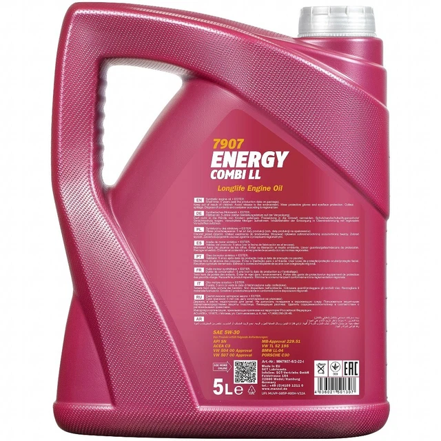 Mann-Filter Controllo Set 8 L mannol Energy Combi Ll 5W-30 per Hyundai 3