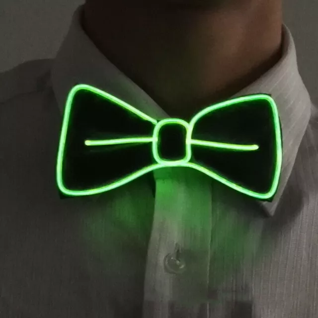 Cravatta LED cravatta fiocco costume natalizio festa spettacolo cravatta decorazione gioielli uomo Z3T6 3