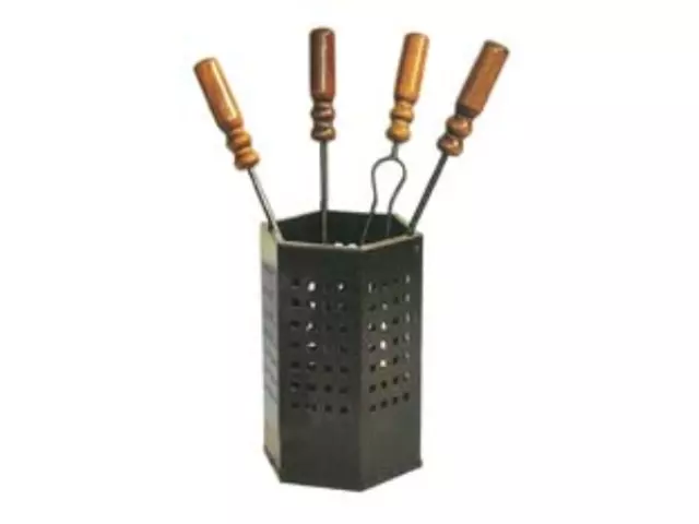 Set attrezzi da camino con secchiello esagonale - cm.50h. (669a) 1 pezzi Mille